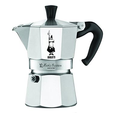 Imagem de Bialetti - Moka Express: Cafeteira de café expresso, Faz café italiano real, Moka Pot 3 xícaras (122 g - 130 ml), alumínio, prata
