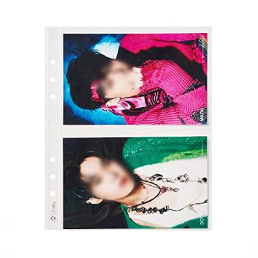 Imagem de hihaba Wide A5 2 bolsos (6 x 4) SM4x6 10 folhas, 9 tipos de capas de bolso cristalinas, páginas de refil de álbum de fotos para fichário de 6 anéis