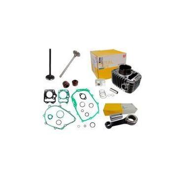 Imagem de Kit cilindro honda biz 125 metal leve 09/16 biela juntas válvulas