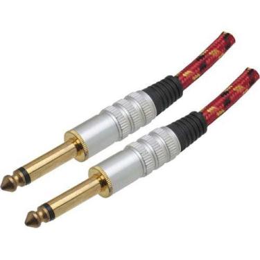 Imagem de Cabo de Guitarra Mono Nylon 6,5mm 5,0mm - Dour - Vermelho - Mxt