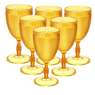 Imagem de Kit de 6 Taças Bico de Jaca de Acrílico (Amarelo)