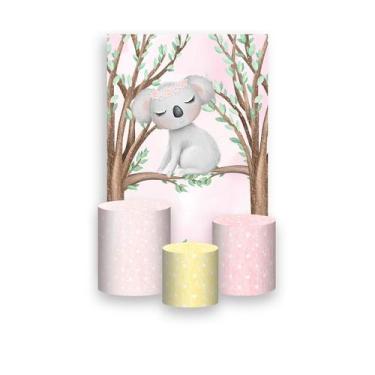 Imagem de Painel De Festa Vertical 1,50 x 2,20 + Trio De Capas Cilindro - Coala 