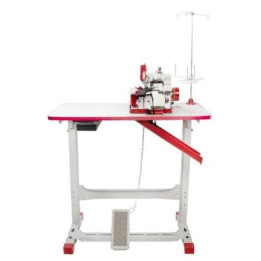Imagem de Overloque gn1  semi industrial sun special vermelha com mesa, 110V