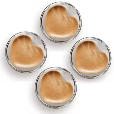 Imagem de Kit 4 Copos Vidro Borossilicato Parede Dupla Coração 230ml - CLASS HOM