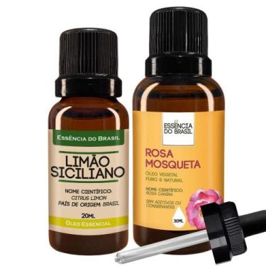 Imagem de Óleo Essen. Limão Siciliano 20Ml + Vegetal R. Mosqueta 30Ml - Essência