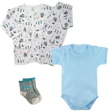 Imagem de Kit 4Pçs Presente Maternidade Conjunto Com Pijama Body Meia - Koala Ba