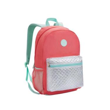 Imagem de Mochila Costas Juvenil Feminina Reforçada Escolar - Seanite, Vermelho