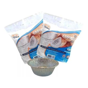Imagem de 100un Forma Empada Descartável Média Alumínio Wyda 100ml 1pc, 100 ml