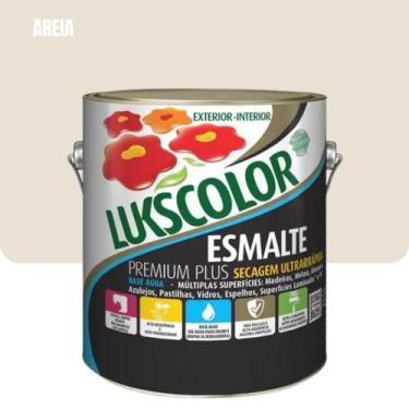 Imagem de Tinta Esmalte Sintético Base Água 3,6l Lukscolor Cores Galão, Areia