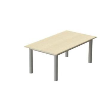 Imagem de Mesa refeitório 4 pés redondo branca - MOVEIS VITORINO