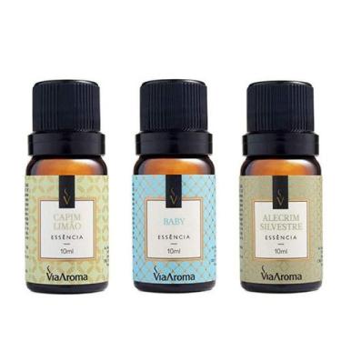 Imagem de Kit 3 Essências Via Aroma De Aromatizador Aromaterapia 10ml - Capim Li