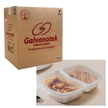 Imagem de Caixa  Bandeja. 1150ml 2-Div. Embalagem Galvanotek g322