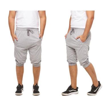 Imagem de Kit com 02 bermudas de moletom masculina fitness skinny - Wooks, G, Ci