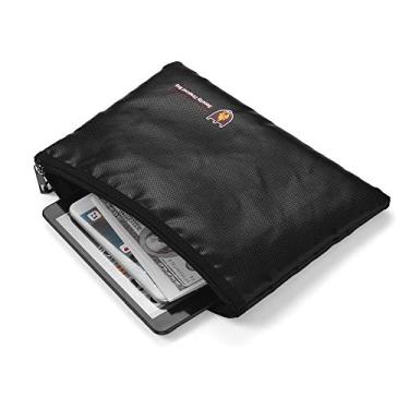 Imagem de Bolsa para documentos à prova de fogo, bolsa de dinheiro de fibra de vidro revestida de silicone, suporte para documentos, resistente à água e fogo, com fecho de zíper, armazenamento para arquivo, d