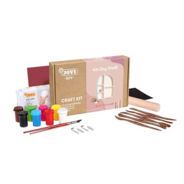 Imagem de Jovi | Pottery Kit | Shelf, White Air Dry Clay, Includes Roller, Paints, Sculpting Tools| Step-by-Step Guide for Adults, Beginner Craft, Creative Pottery Experience