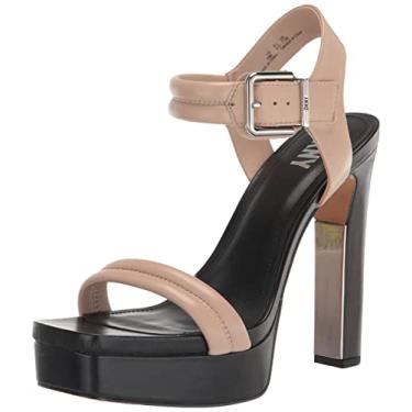 Imagem de DKNY Sandália feminina confortável chique Jaysha com salto, Areia dourada, 36