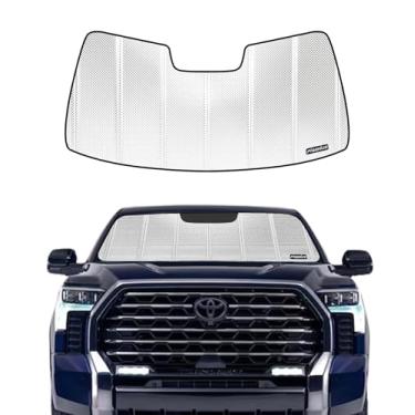 Imagem de Pigenius Para-brisa para Toyota Tundra 2022-2024. Película de alumínio refletiva de atualização de 2024 para proteção interna máxima