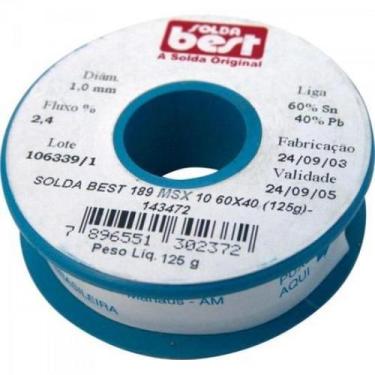 Imagem de Solda em Fio 189-MSX10 60x40 125g Azul Solda Best F002
