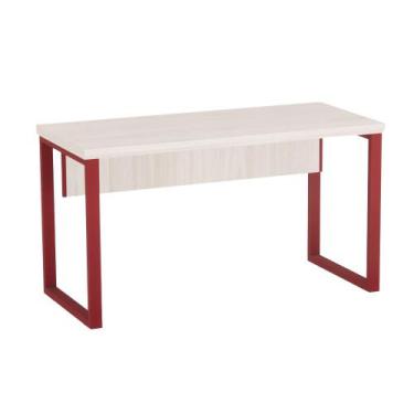 Imagem de Mesa Auxiliar Tubolar PE 40 Pandin 90 Cm Casablanca e Vermelho