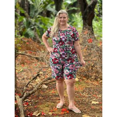 Imagem de Conjunto Feminino Estampado Liganete Senhoras e Senhoritas Bermuda, Bl