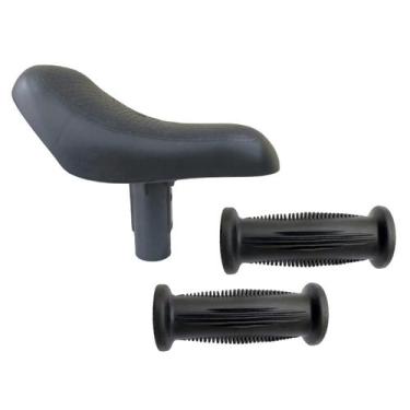 Imagem de Selim Aro 12 Mais Manopla P/Bicicletas Nathor Banco Infantil, Preto