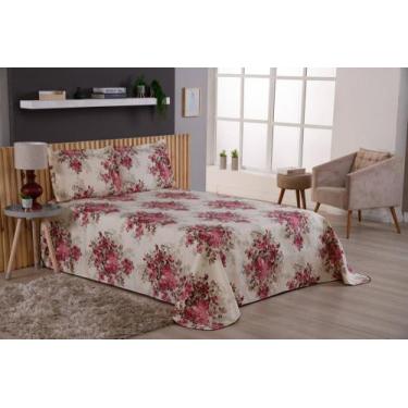 Imagem de Colcha Viena Casal Queen 3 Peças Estampado - BruceBaby Bordados, Rosas