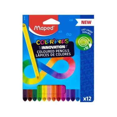 Imagem de Lápis De Cor Infinito 12 Cores Colorpeps Escolar Resistente - Maped