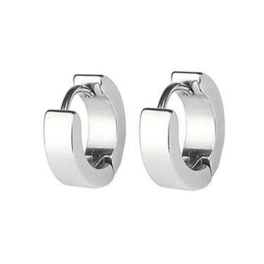 Imagem de Brinco Masculino de Argola Prata - Aço Inoxidável - PAR - Vorax Acessó