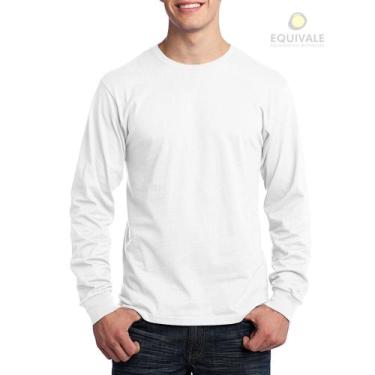 Imagem de Camiseta malha fria, manga longa, com punho direto da fábrica p/m/g/gg