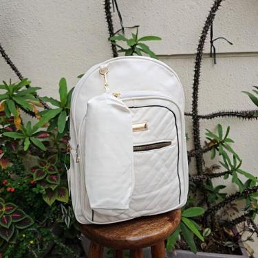 Imagem de Mochila Bolsa Feminina Social Com Estojo material ecológico - Unistar,