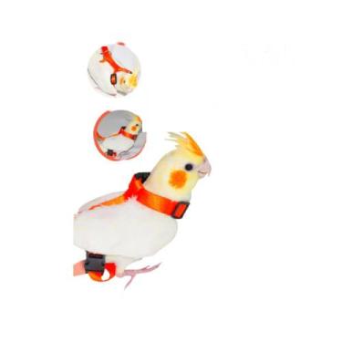 Imagem de Guia e Peitoral Tradicional Para Calopsita Morapet, Laranja