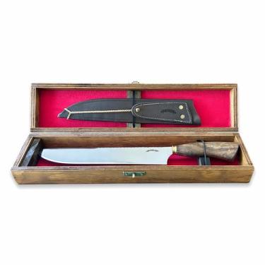 Imagem de Faca Churrasco 10p Inox com Caixa de Madeira Patron