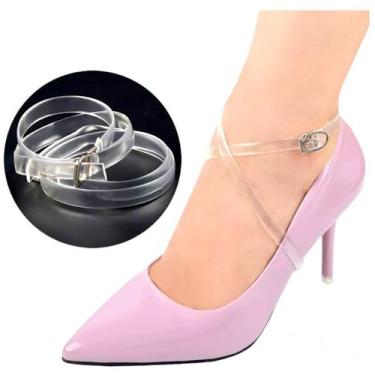 Imagem de Cadarço Silicone Antiqueda Tornozeleira Salto Alto Proteção - LAÇO SIL