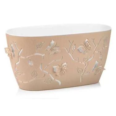 Imagem de Cachepot Vaso Decorativo Floreira 4,1 L Borboleta Relevo 3d - Plasvale