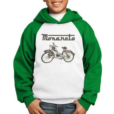 Imagem de Moletom Infantil Ciclomotor Monareta - Foca na Moda, Branco, Verde, 6