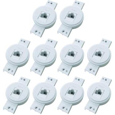 Imagem de Tomada P/ Rede De Internet Rj 45 Sistema X Bco S/ Placa c/10 - Radial