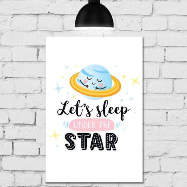 Imagem de Placa Decorativa Infantil em MDF Planeta Soneca 30x40cm - Quartinhos