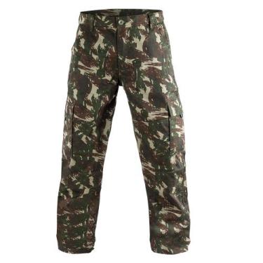 Imagem de Calça Tática Cargo Exército 6 Bolsos Rip Stop Fox Boy Camuflada, 44