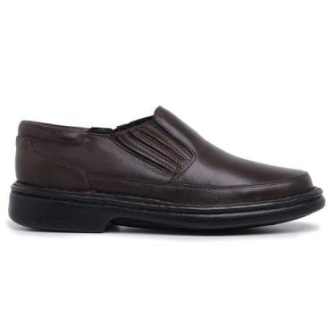 Imagem de Sapato masculino ortopédico antiestresse conforto couro - Flex Naturis