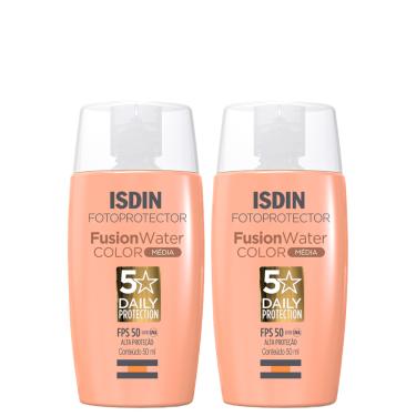 Imagem de Kit ISDIN Fotoprotector Fusion Water Color 5 Stars FPS 50 Cor Média (2 Unidades)
