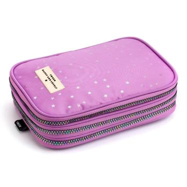 Imagem de Estojo Box Triplo 100 Pens Metalizado Juvenil Escolar