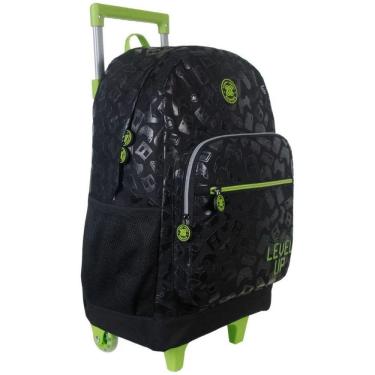 Imagem de Mochila De Rodinhas College Game Control Preto Verde Xeryus