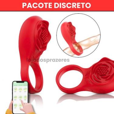 Imagem de Anel Peniano Silicone Recarregável por Aplicativo Resistente 9 Modos d