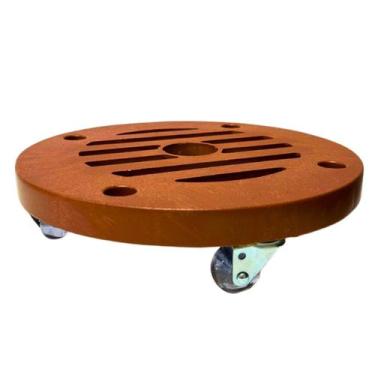 Imagem de Suporte Para Vaso de Planta com Rodinhas de Gel 30cm - NEWTEC, Terra C