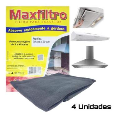 Imagem de 4 Filtro Depurador Exaustor Coifa Manta Tamanho Universal - Maxximo