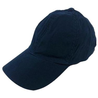 Imagem de Boné Azul Liso Sem Estampa Uniforme Sarja Bordar Personalizar Fivela