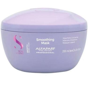 Imagem de Máscara Semi Di Lino Smooth 200ml Alfaparf Disciplinante para Cabelos 
