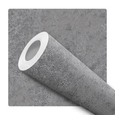 Imagem de Papel de Parede Adesivo Cimento Queimado Efeito Texturas Moderno Quart