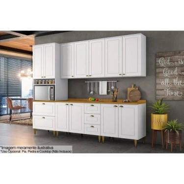 Imagem de Cozinha Modulada Henn Americana c/ Pés 7 Peças (2Aéreos+2Balcões+1Pane
