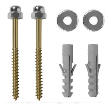 Imagem de Kit Parafuso Sanitário 12mm Fixação Vaso Sanitário - PREMIUM